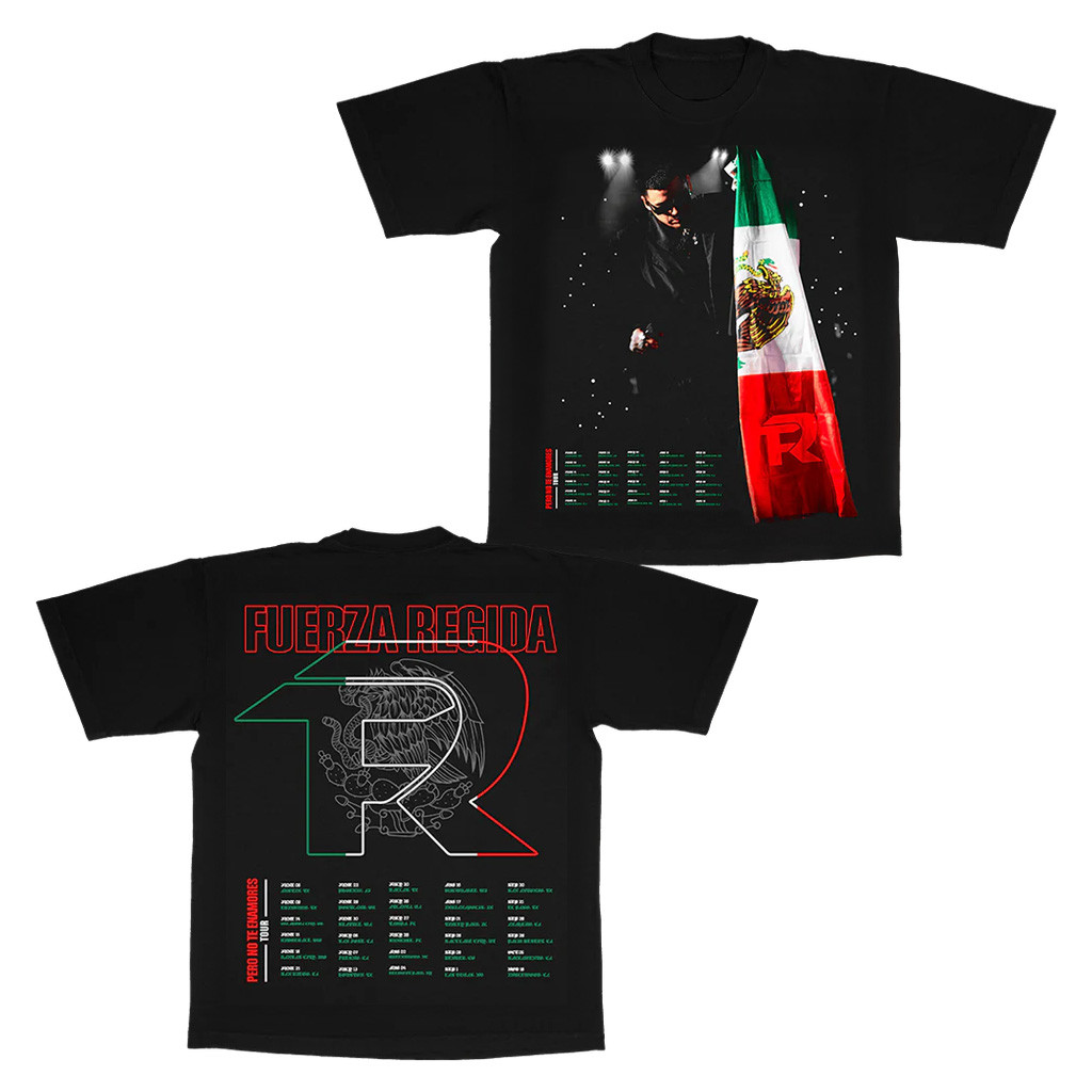 Fuerza Regida Merch Fuerza Regida Mexico T-Shirt Cool Gifts For Dad-1