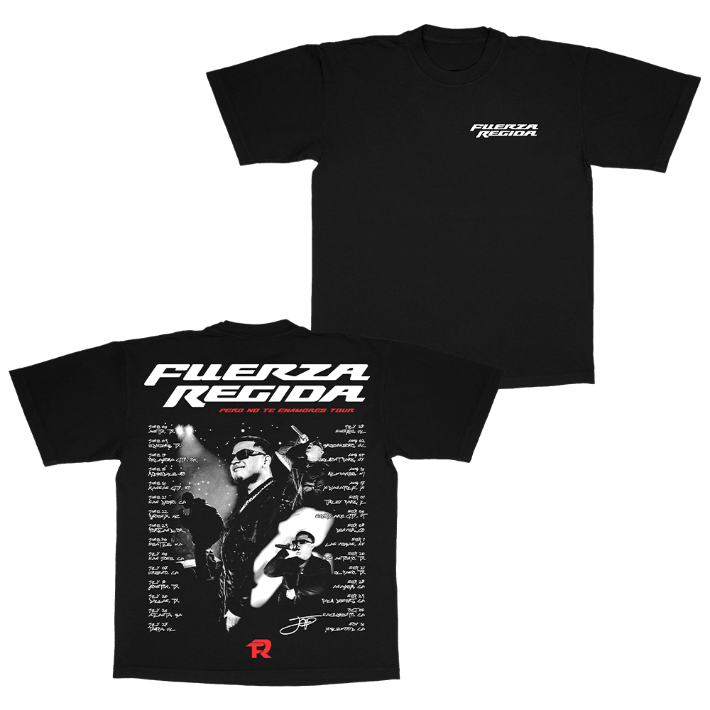 Fuerza Regida Merch Fuerza Regida Pero No Te Enamores Tour T-Shirt Awesome Father's Day Gifts-1