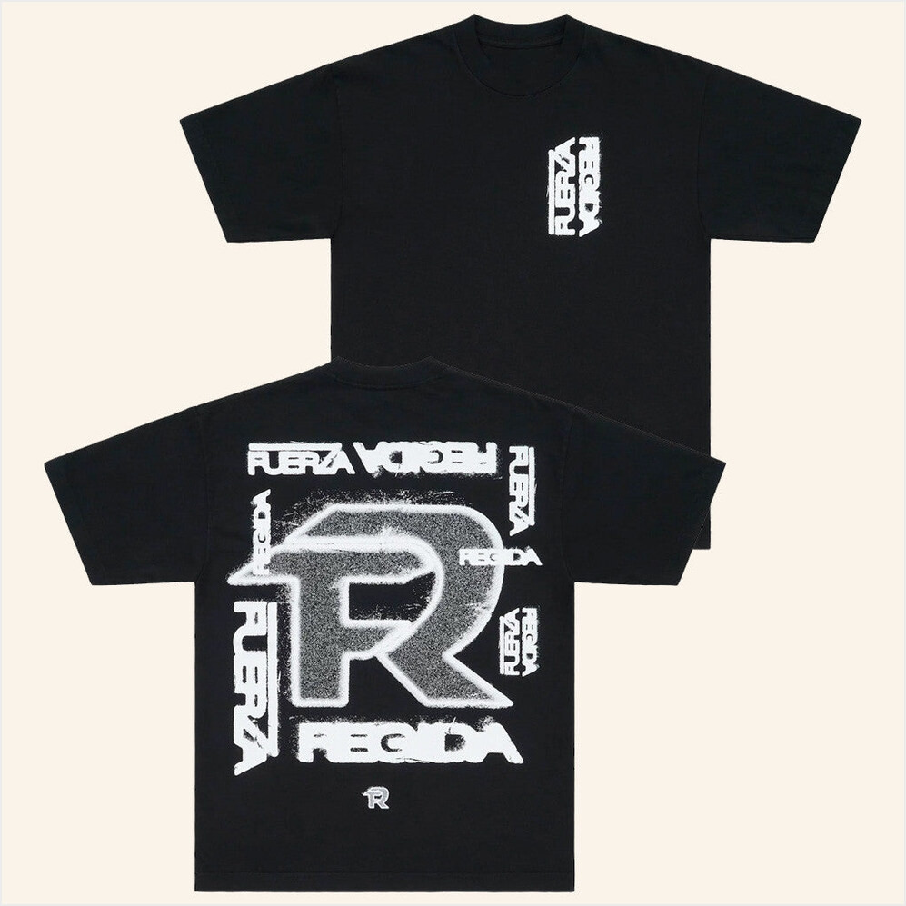 Fuerza Regida Merch PLVO Black T-Shirt Gift Ideas For Dudes Birthday Gifts For Fans-1