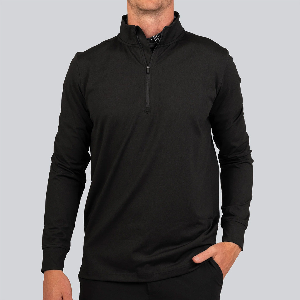 Full Wedge Golf Merch Black Quarter Zip Shirt Great Gifts For Golfers-1