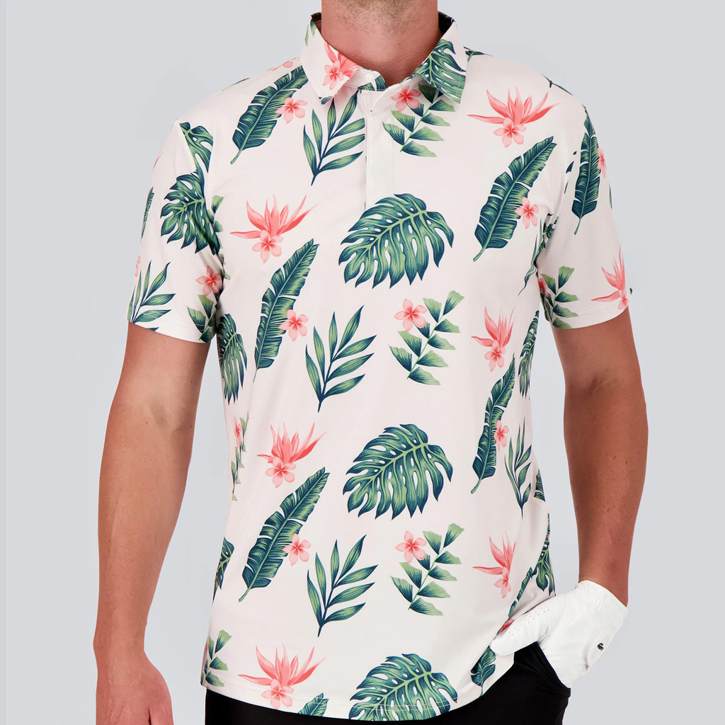 Full Wedge Golf Merch Bloom In The Bunker Polo Shirt Unique Gifts For Golfers-1