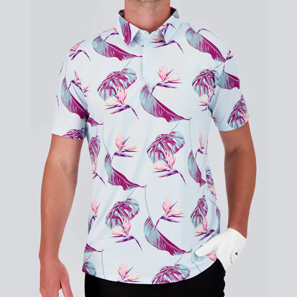 Full Wedge Golf Merch Fiji Blue Polo Shirt Cool Gifts For Golfers-1