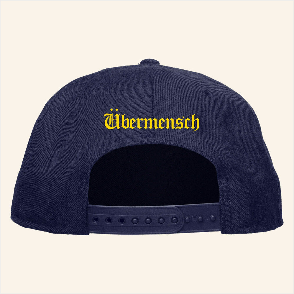 G Dragon Merch Ubermensch Structured Snapback Hat Navy Gifts For Fans Birthday Gifts For Sister-1