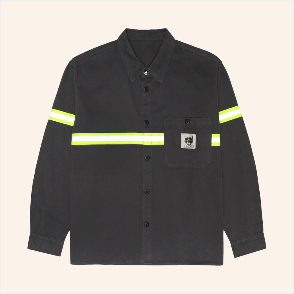 G59 Merch Grey Button Up Shirt Long Sleeve Gifts For Him Birthday Gifts For Besties-1