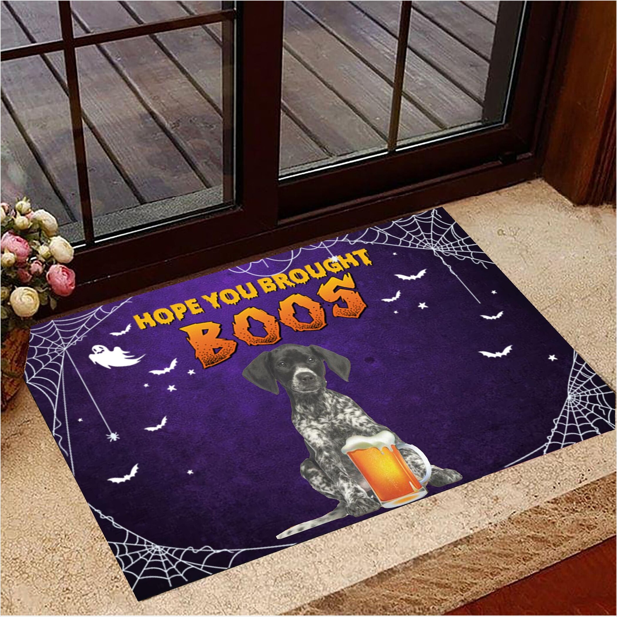 GSP Dog Hope You Brought Boos Doormat Dog Doormat Cute Halloween Decorations Gifts For Fans-1