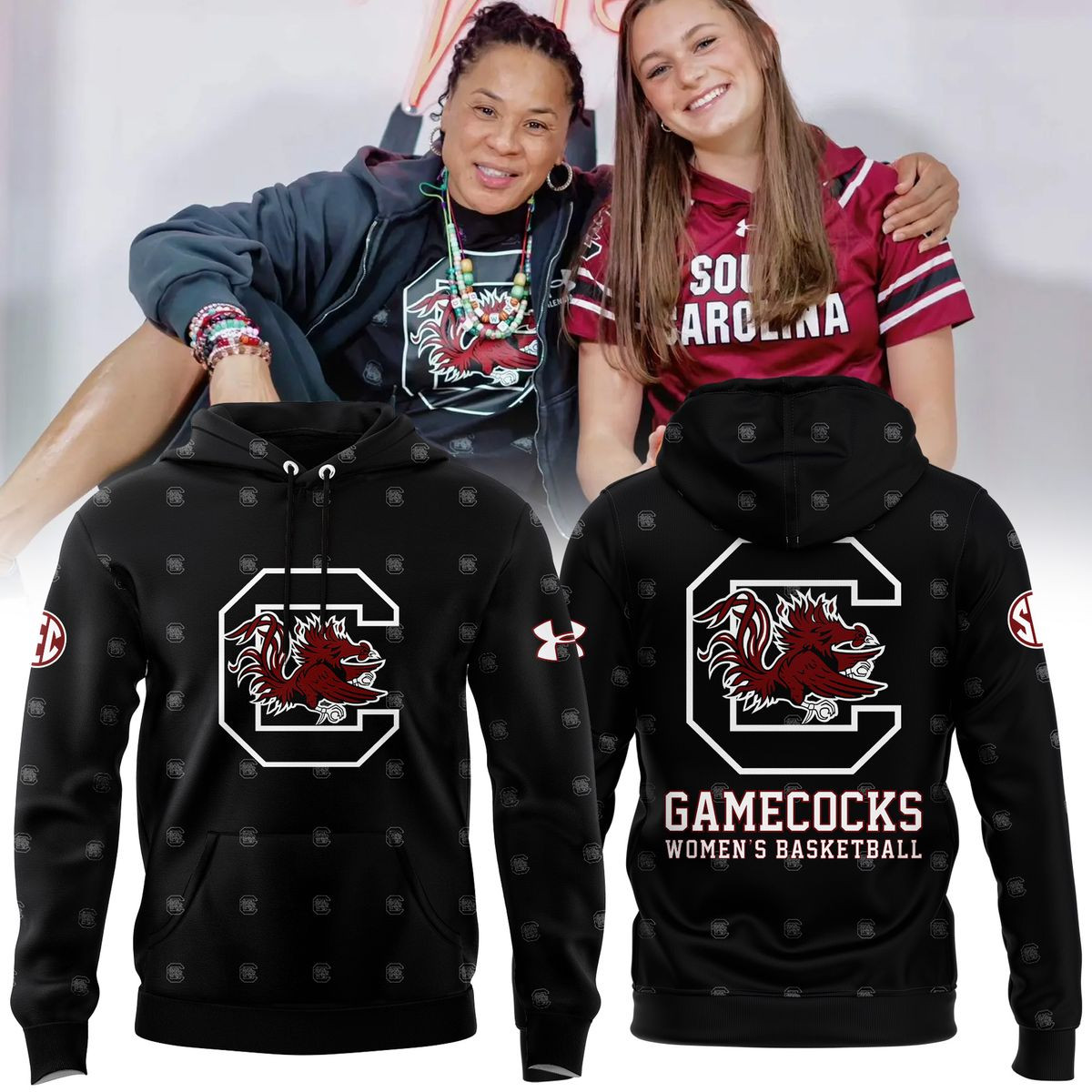 Gamecock Women's Basketball Hoodie Best Gift For A Basketball Fan-1
