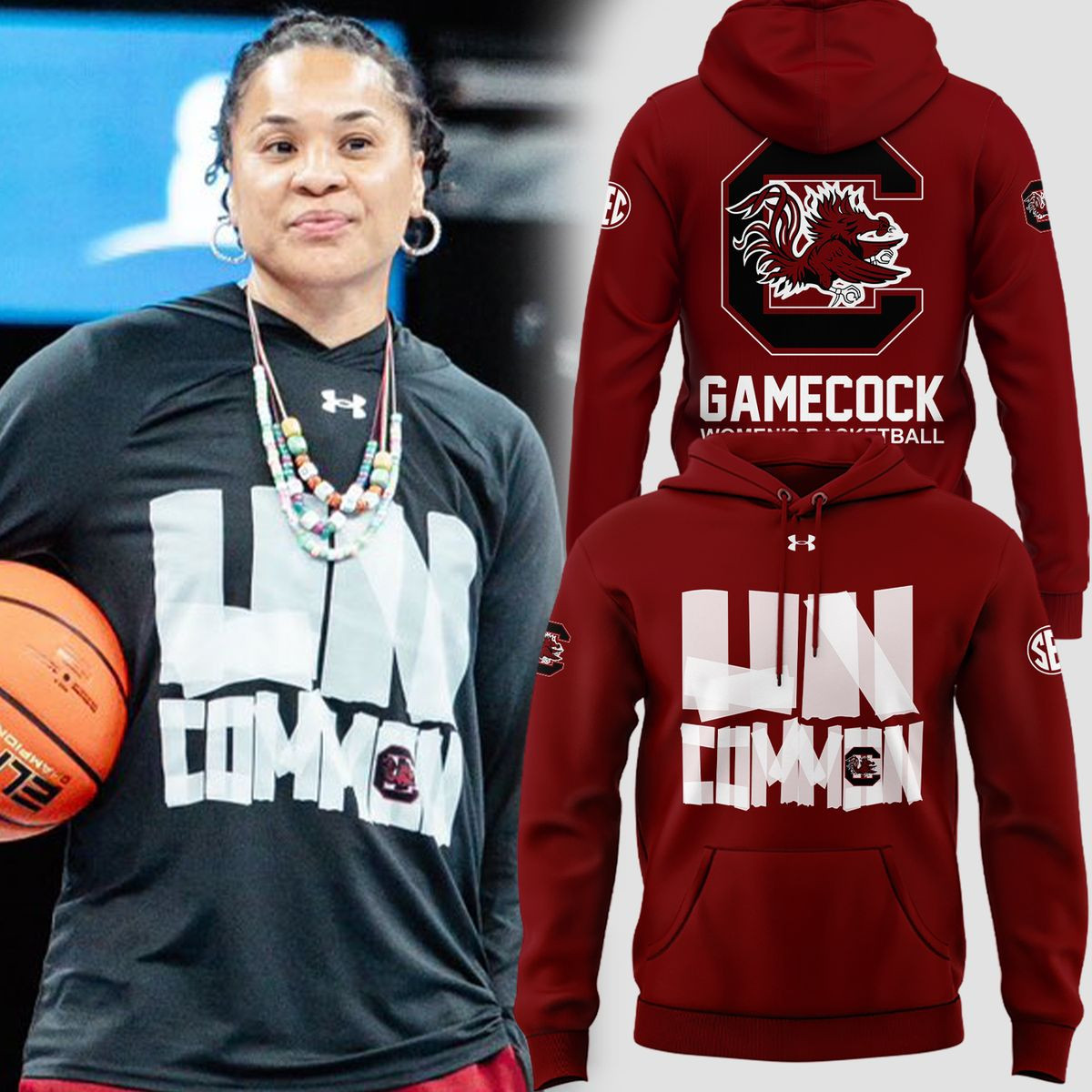 Gamecock Women's Basketball Hoodie Unique Gifts For Basketball Lovers-1
