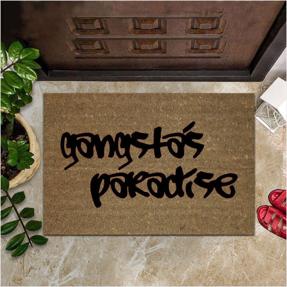 Gangstas Paradise Doormat Welcome Door Mat Gifts For Music Lovers Birthday Gifts For Fans-1 Gangstas Paradise Doormat Welcome Door Mat Gifts For Music Lovers Birthday Gifts For Fans-1