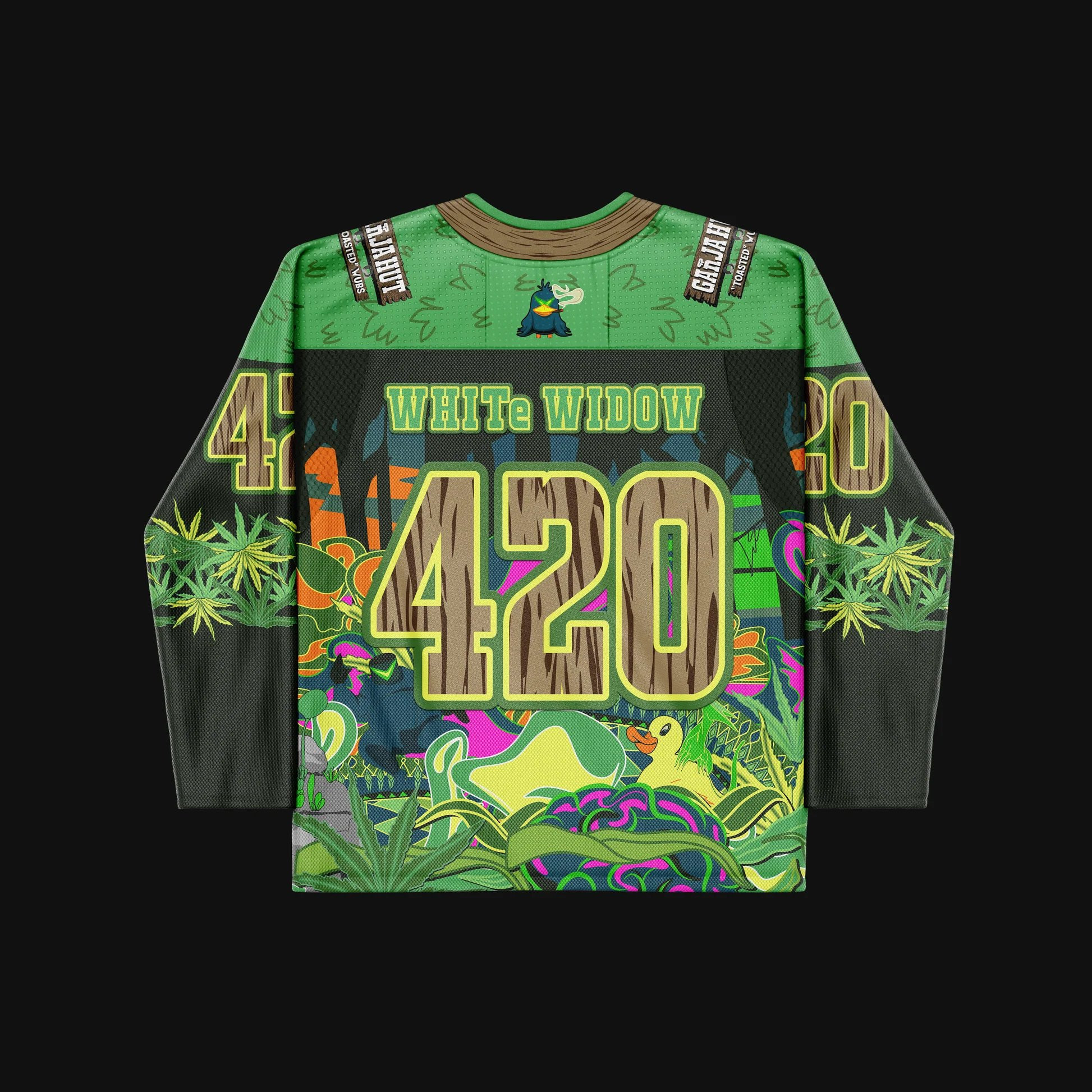 Ganja Hut Hockey Jersey Trippy Jersey White Window 420 Shirt Gifts For Brother-1