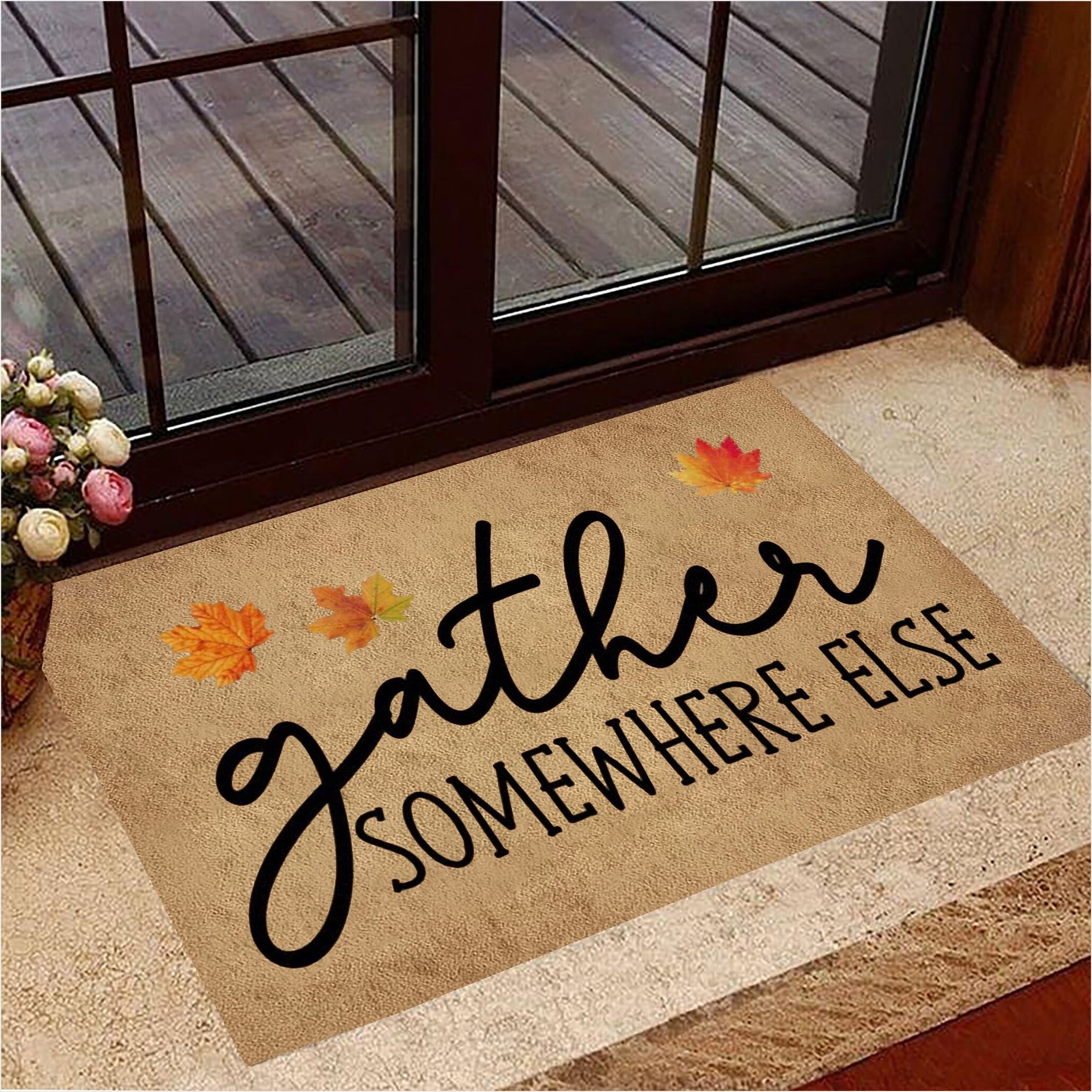 Gather Somewhere Else Doormat Funny Welcome Mat Housewarming Gift Birthday Gifts For Besties-1
