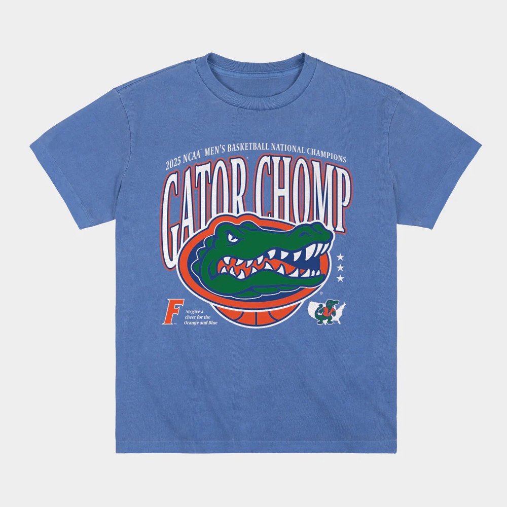 Gator Chomp Florida 2025 Men's National Champs Shirt Basketball Fan Gift Ideas-1