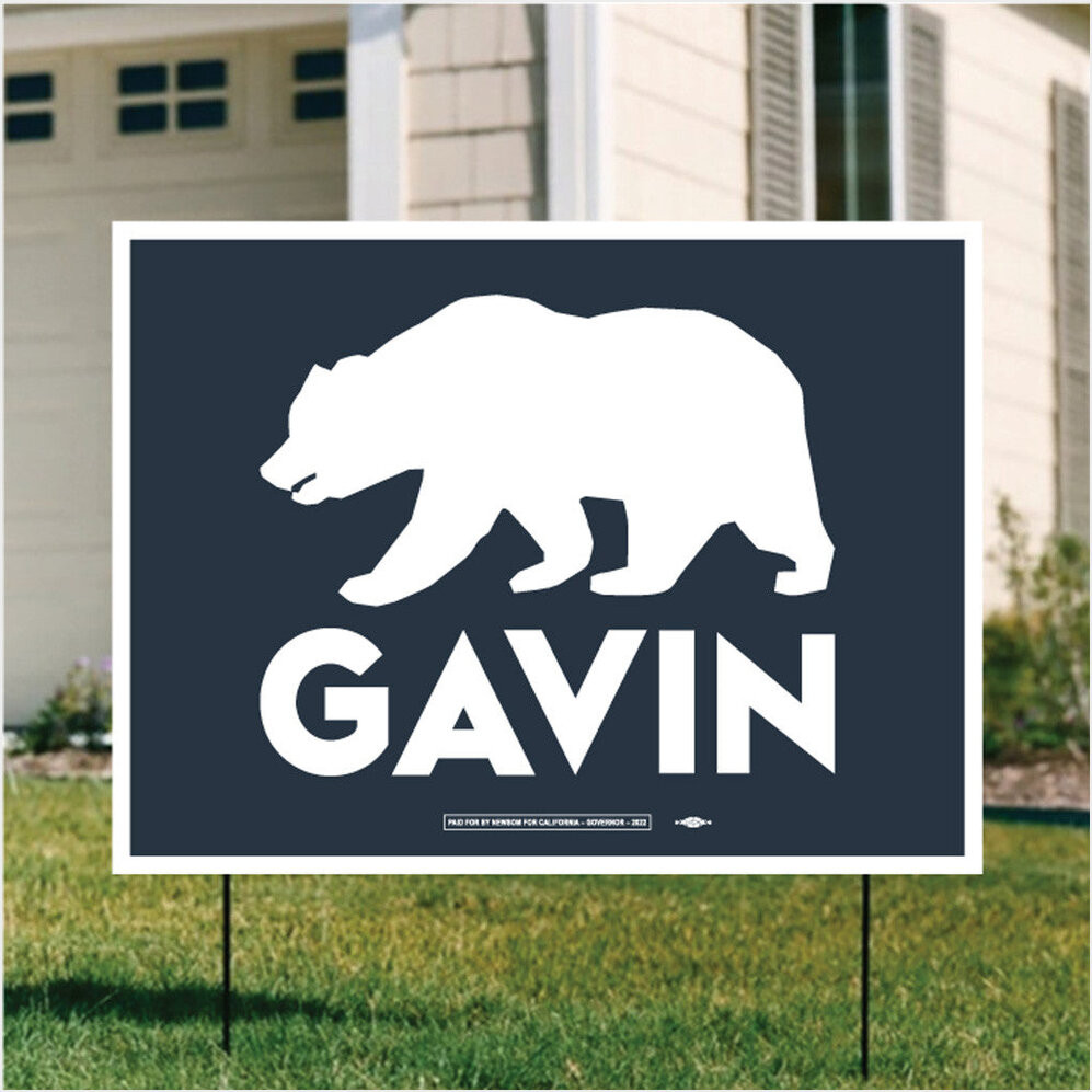 Gavin Newsom Merch Gavin Bear Yard Sign Lawn Decorations Birthday Gifts For Fans Christmas Presents-1