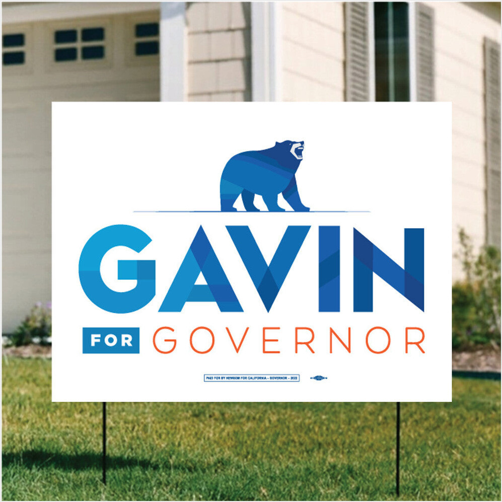 Gavin Newsom Merch Gavin For Governor Yard Sign Garden Decor Birthday Gifts For Best Friend-1