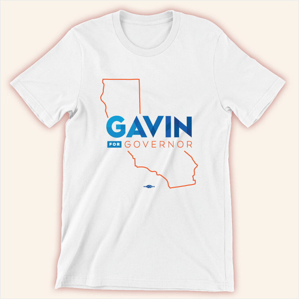 Gavin Newsom Merch Logo State T-Shirt Birthday Gifts For Father Gifts For Besties Christmas Presents-1