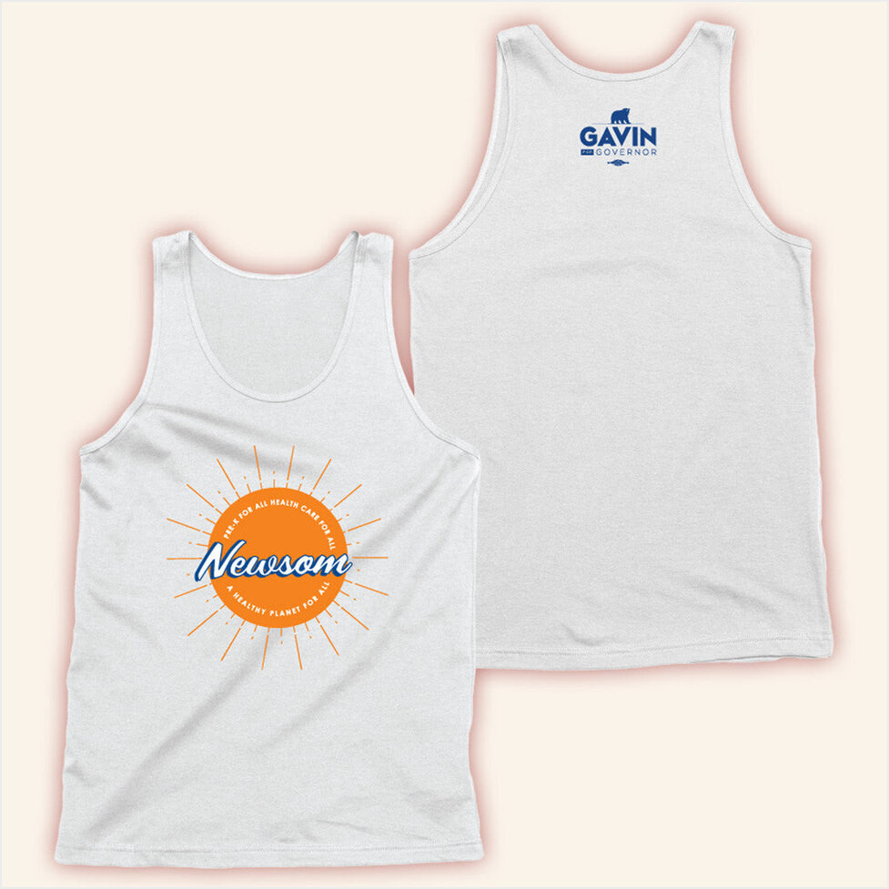 Gavin Newsom Merch Newsom Sun Tank Best Birthday Gifts For Friends Gifts For Her Christmas Presents-1