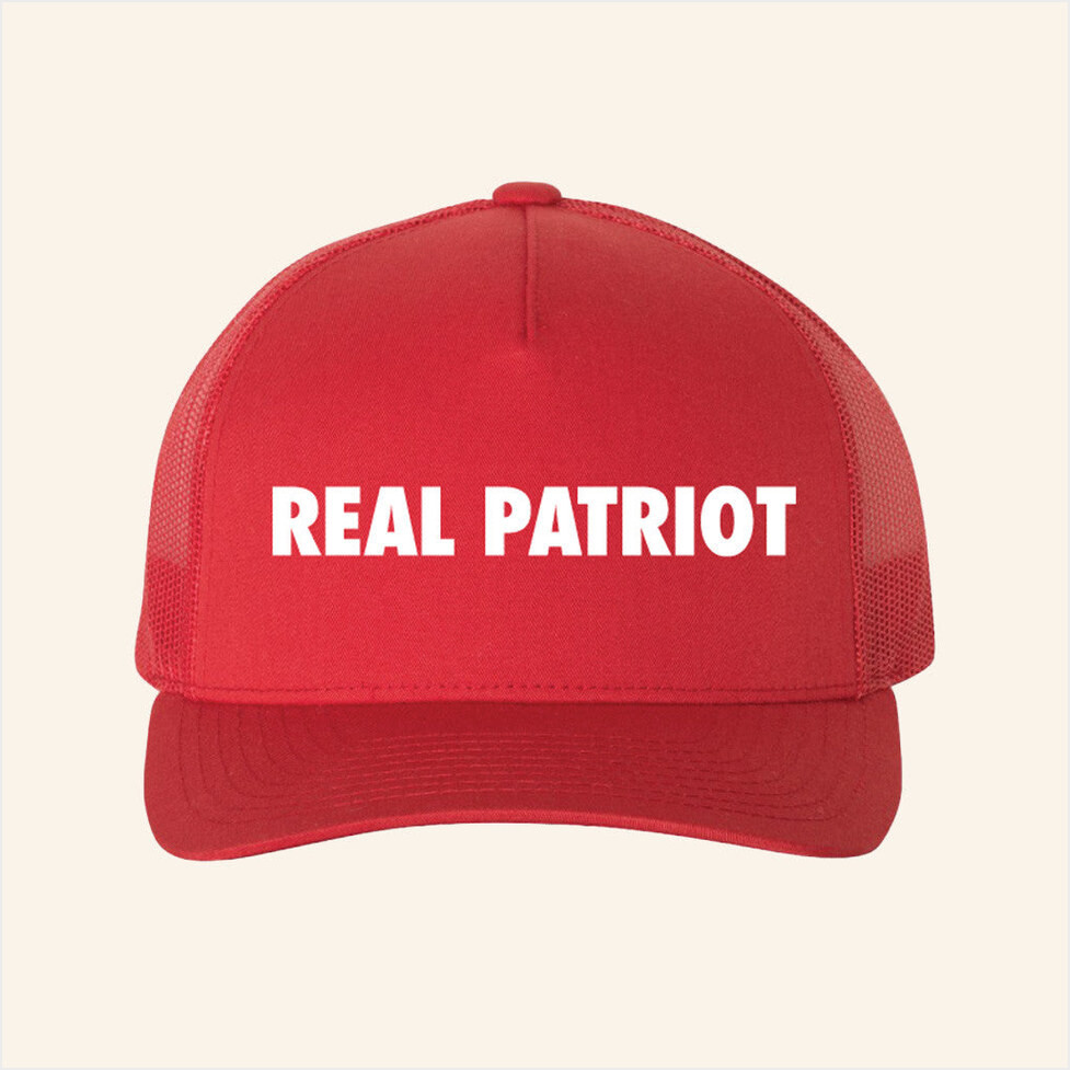 Gavin Newsom Merch Real Patriot Hat Red Trucker Cap Birthday Gift For Friends Gifts For Besties-1