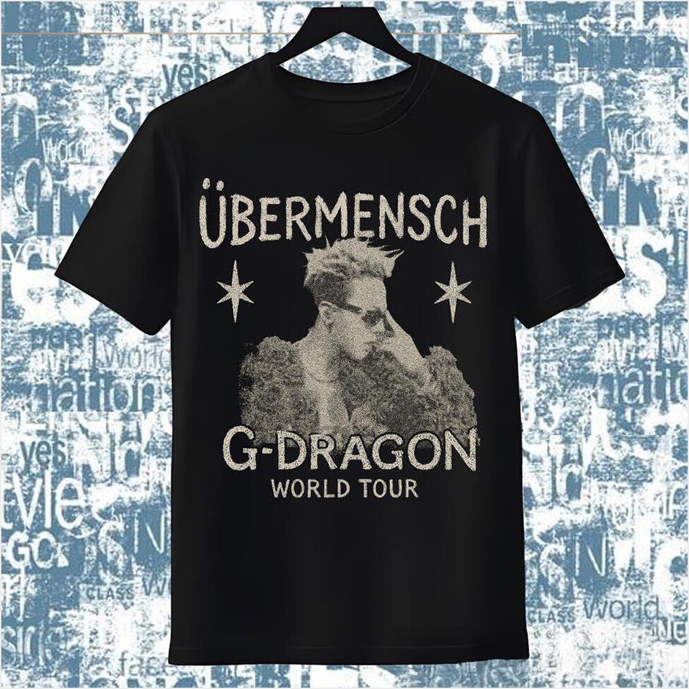 Gdragon Ubermensch World Tour Graphic Tee Shirt GDragon Ubermensch 2025 Kpop Merch Ubermensch-1