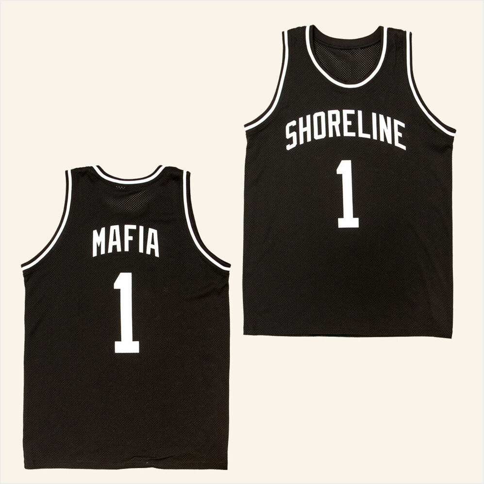 Geezyworld Merch Autographed Shoreline Mafia Mesh Basketball Jersey Black Gifts For Besties-1