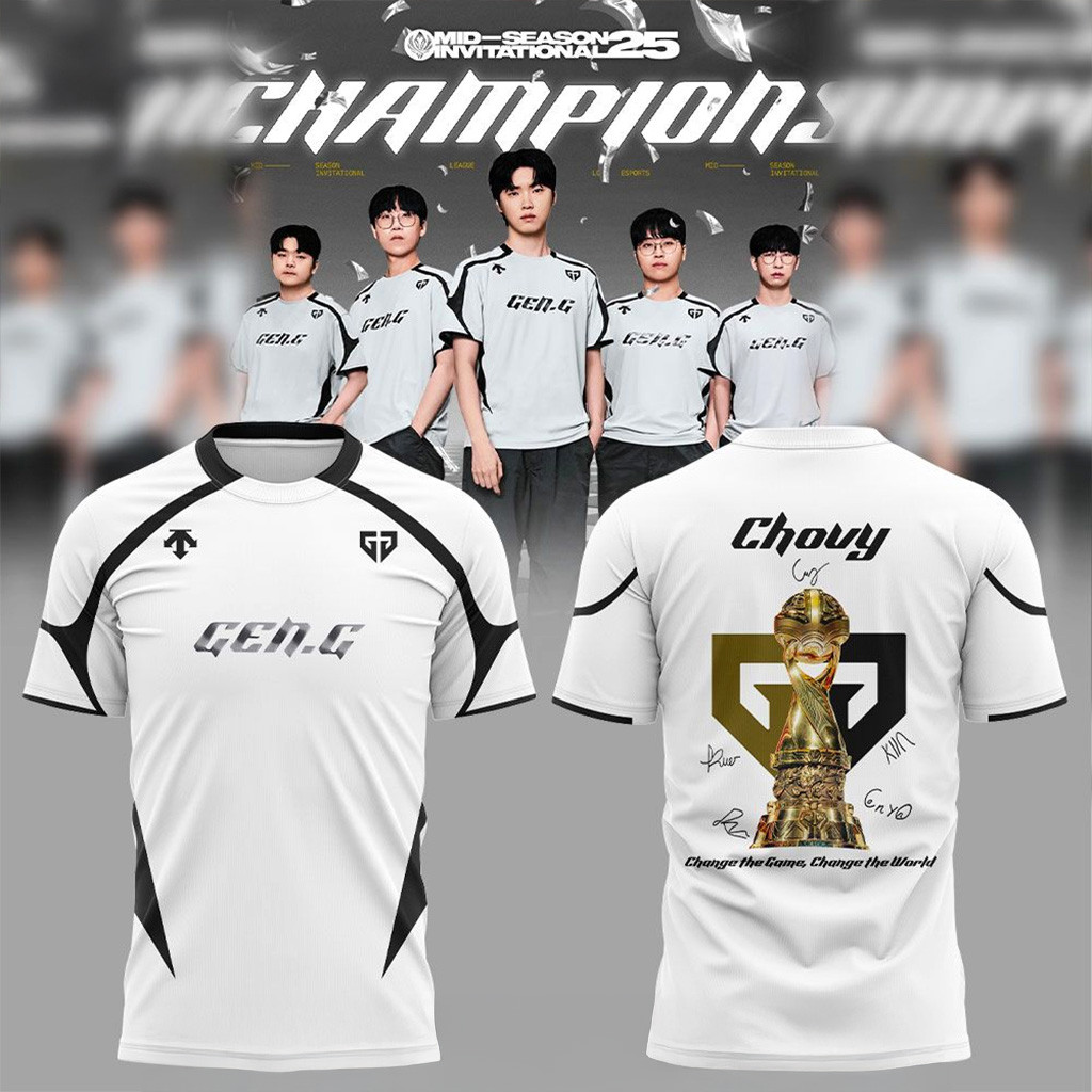 Gen G 2025 MSI Champions Chovy T-Shirt Fan Merch Best Gifts For Boyfriend-1