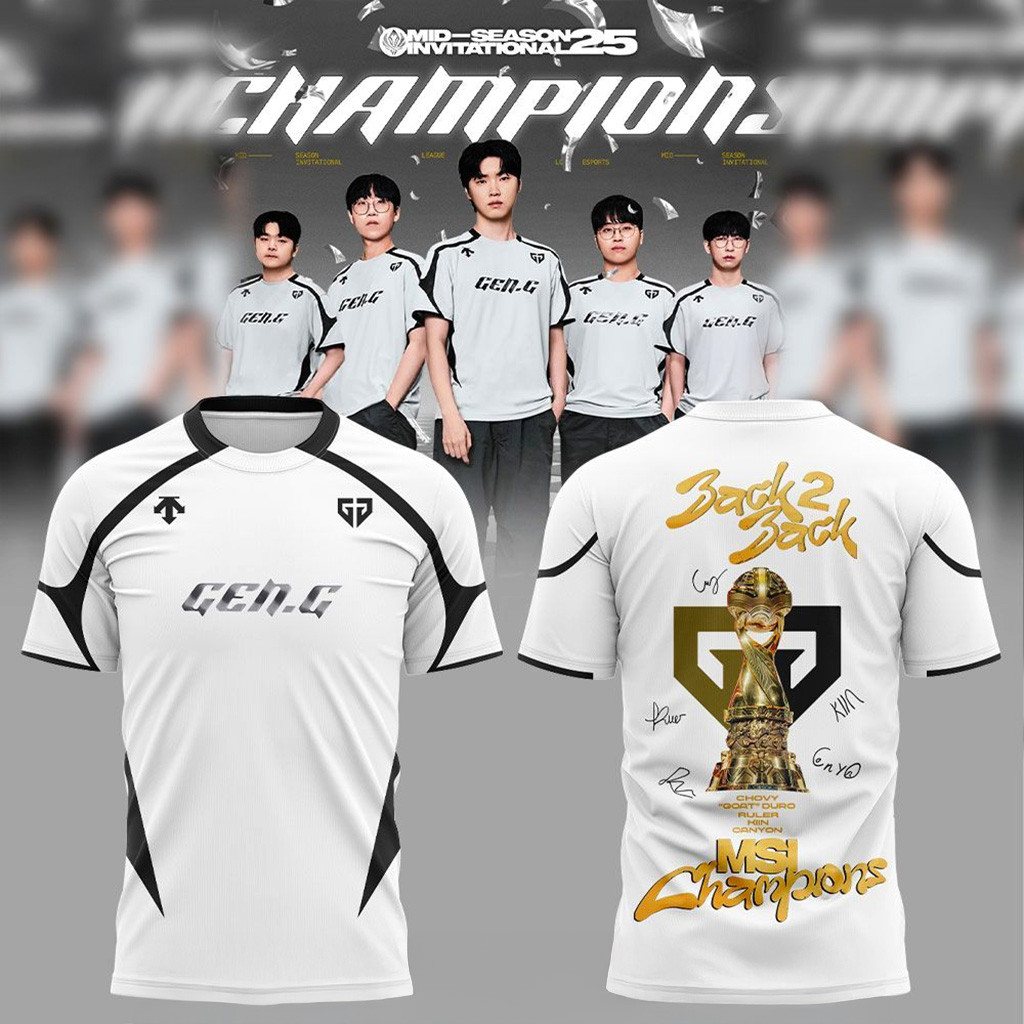 Gen G Back To Back MSI Champions T-Shirt Fan Merch Best Gifts For Him-1