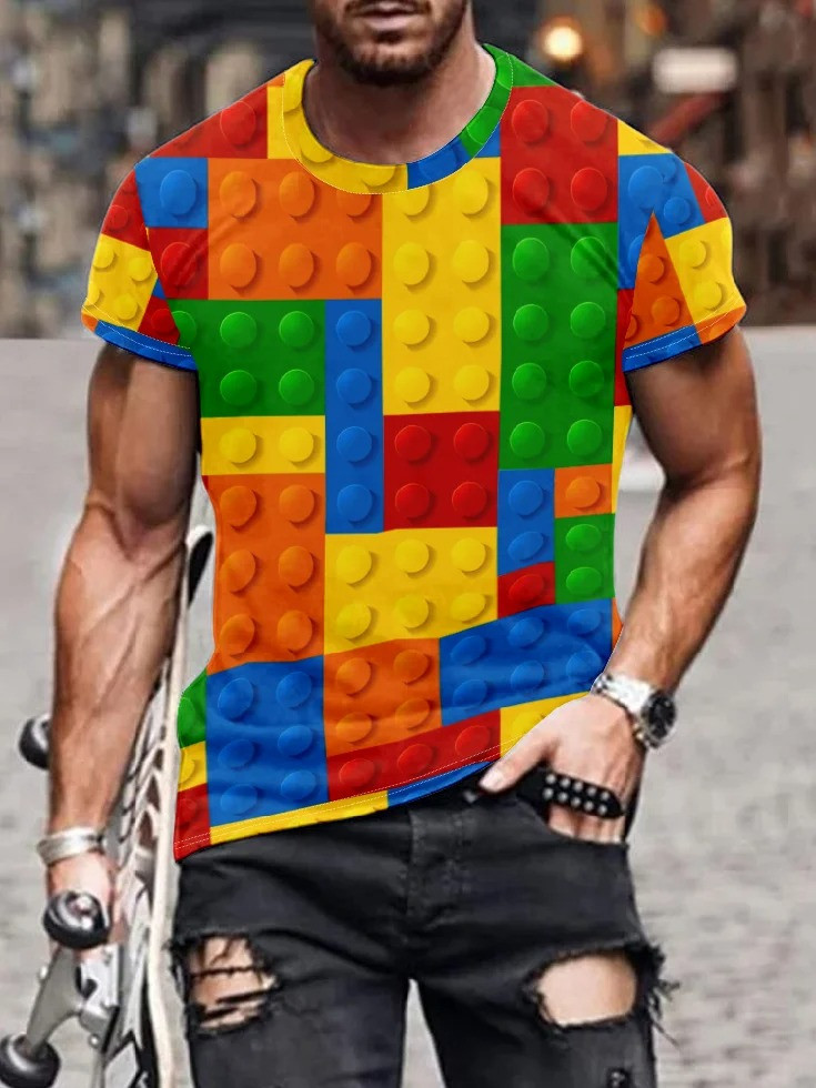 Geometric Square T-Shirt Gift For Boyfriend-1