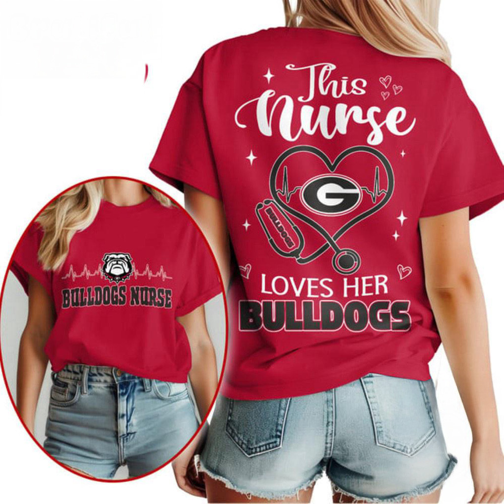 Georgia Bulldogs Nurse Appreciation Month Shirt Georgia Bulldogs Merch Gifts For Her-1