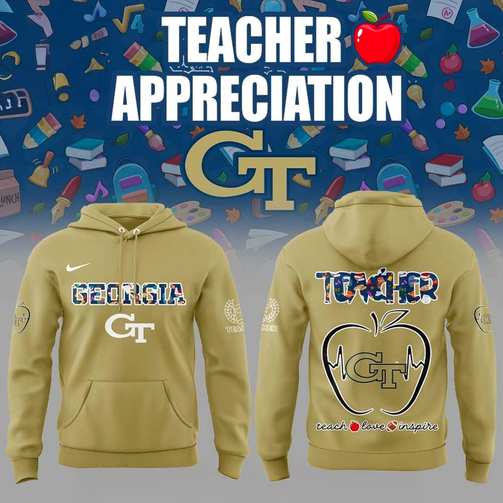 Georgia Tech Yellow Teachers Appreciation Hoodie Jackets Merch Christmas Gifts For Guys-1