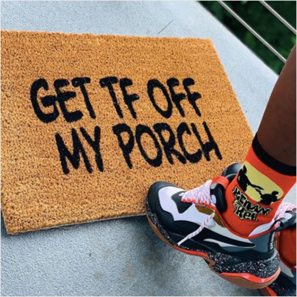 Get TF Off My Porch Doormat Funny Front Door Mat Indoor Floor Home Decor Gifts For Best Friend-1