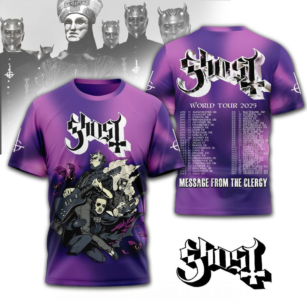 Ghost Band Skeletour World Tour 2025 Shirt Ghost Merch Dad Fathers Day Gifts-1
