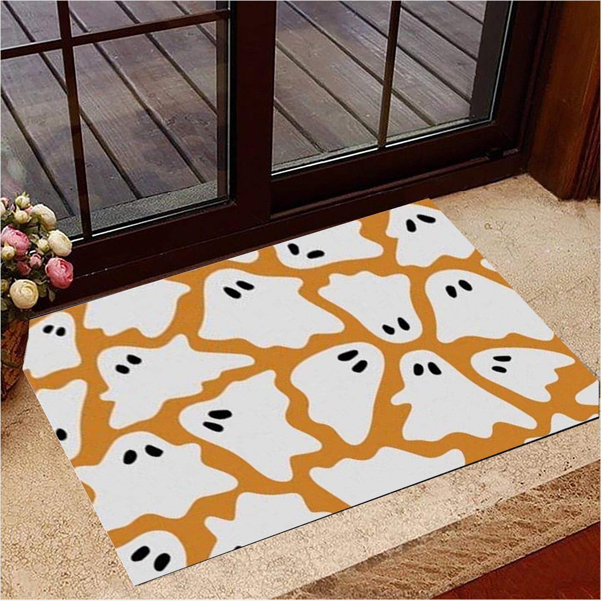 Ghost Doormat Halloween Front Door Mat Indoor Halloween Decorations For House Gifts For Besties-1
