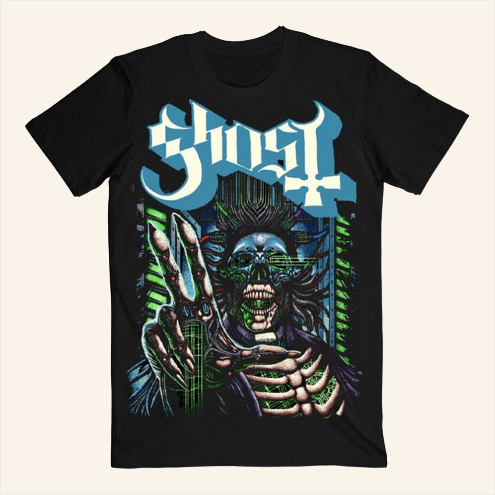 Ghost Merch Skeleta 2025 The Ghost Cyborg T-Shirt Music Gift Ideas For Guys Gifts For BFF-1
