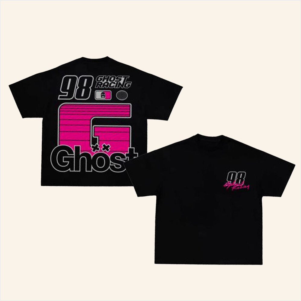 Ghost Racing Merch Big G Pink Silver Shirt Black Gifts For Son In Law Birthday Gifts For BFF-1