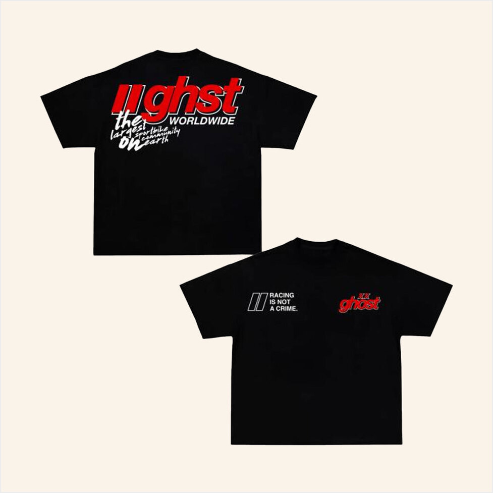 Ghost Racing Merch Ghst Red Shirt Black Gifts For Husband Birthday Gifts For Fans-1