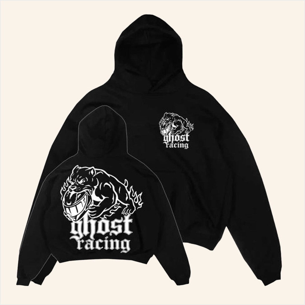 Ghost Racing Merch Pitbull Hoodie Gift Ideas For Fans Birthday Gifts For Fans-1