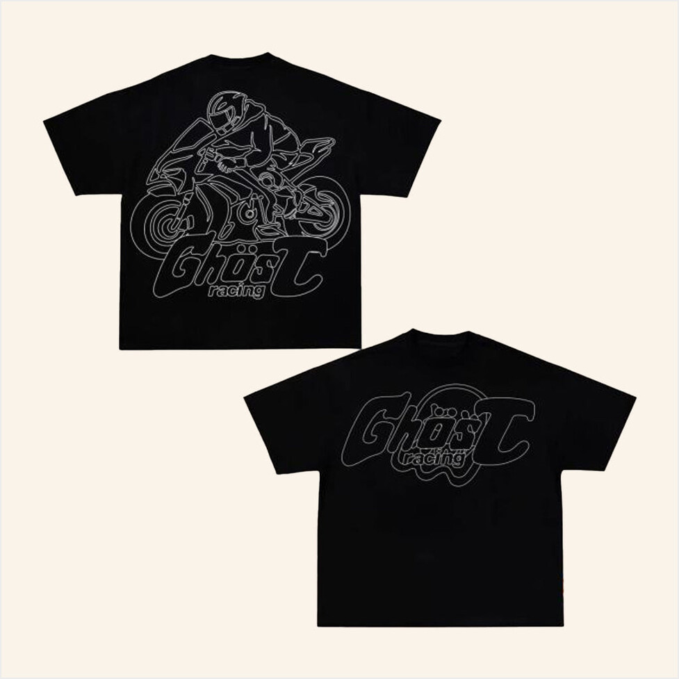 Ghost Racing Merch Silver Surfer Cbr Shirt  Black Gifts For Fans Birthday Gifts For Sister-1