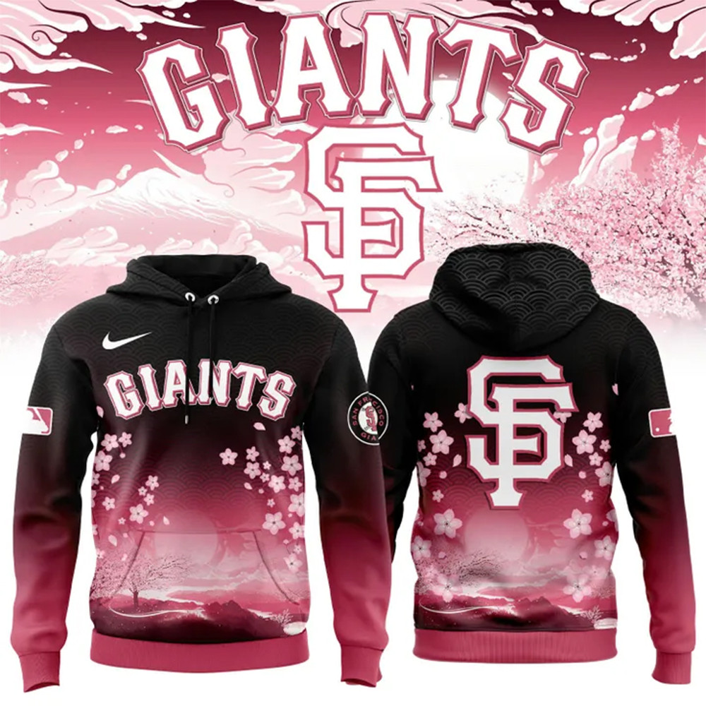 Giants Cherry Blossom 2025 Hoodie Presents For Football Fans-1