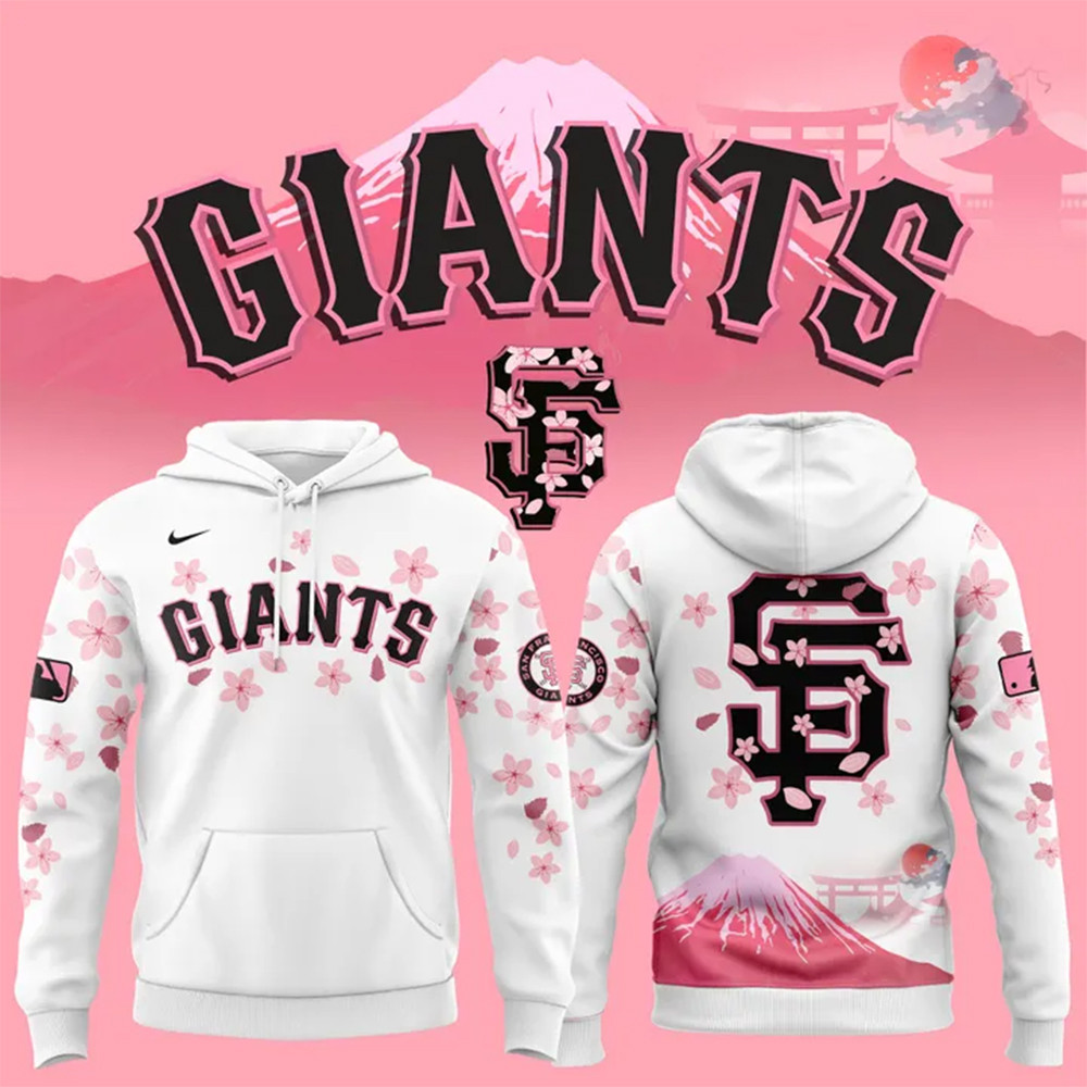 Giants Cherry Blossom 2025 Limited Hoodie Best Gifts For Football Fans-1