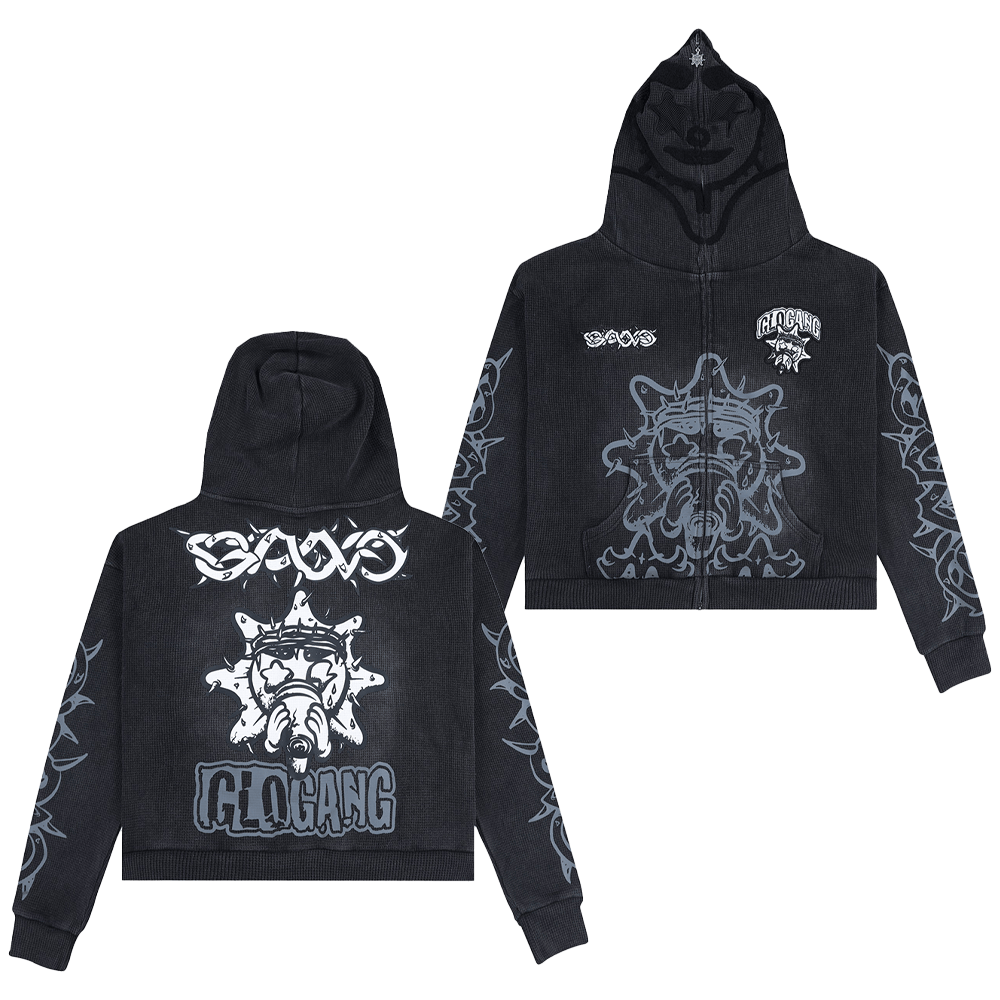 Glo Gang Hoodie Glo Gang Black Full Zip Hoodie Stepdad Gifts For Father's Day-1 Glo Gang Hoodie Glo Gang Black Full Zip Hoodie Stepdad Gifts For Father's Day-1