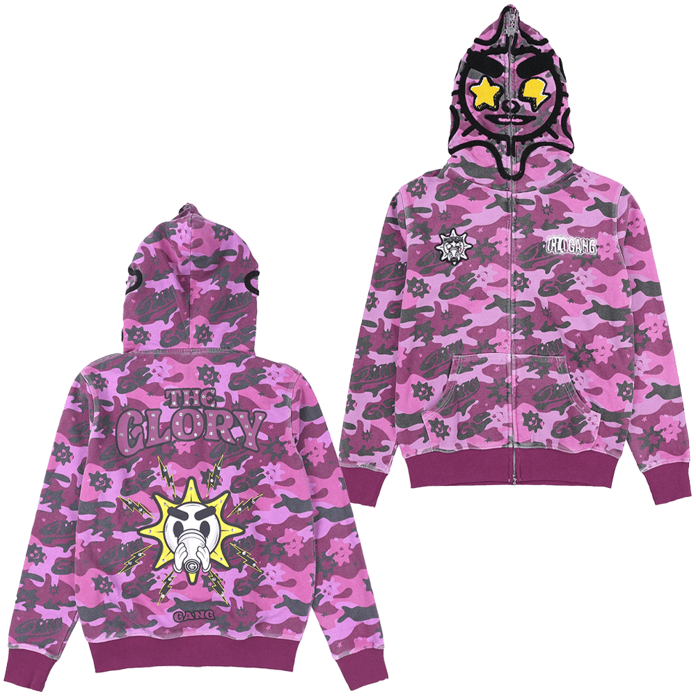 Glo Gang Hoodie The Glory Camo Full Zip Hoodie Unique Father's Day Gifts-1