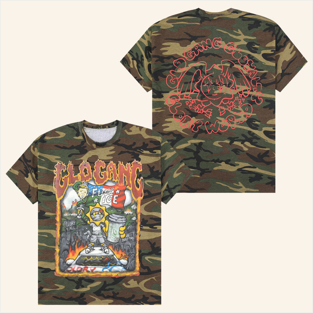 Glo Gang Worldwide Merch Fck Ice Camo T-Shirt Best Gifts For Father Gifts For Best Friend-1