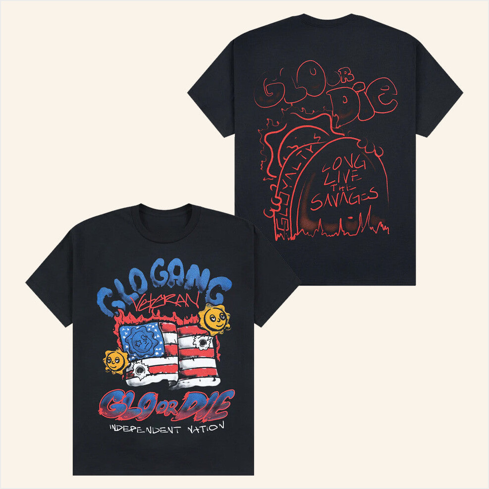 Glo Gang Worldwide Merch Glo Or Die Veteran T-Shirt Gifts For Veterans Gifts For Friends-1