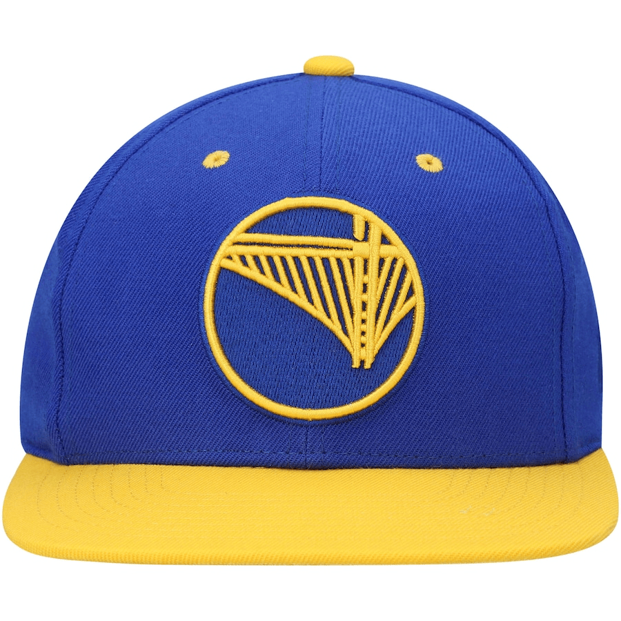 Gold Golden State Warriors Upside Down Snapback Hat Gold Golden State Warriors Reversed Hat-1