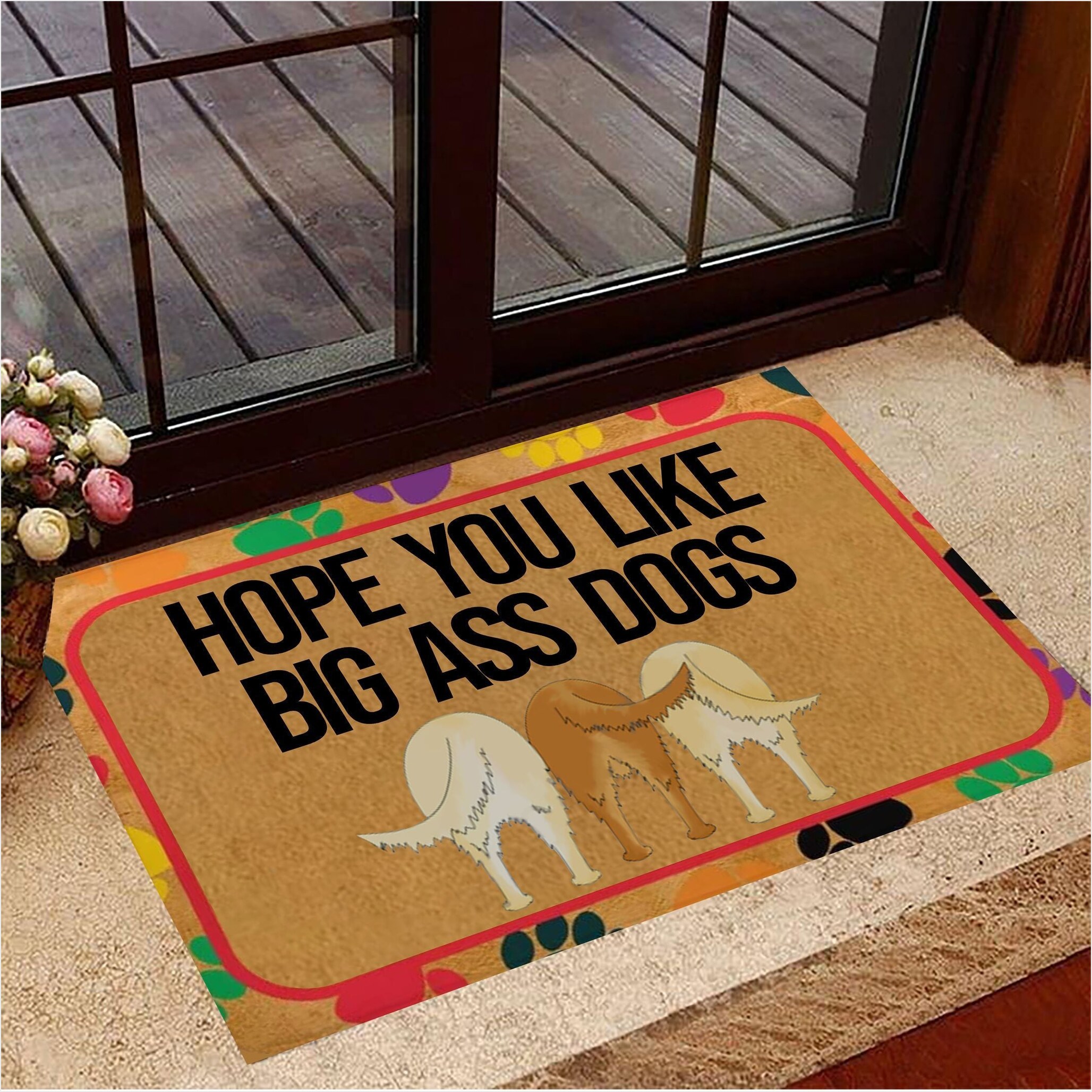 Golden Retriever Hope You Like Big Ass Dogs Doormat Funny Dog Doormat Sayings Gift Ideas-1