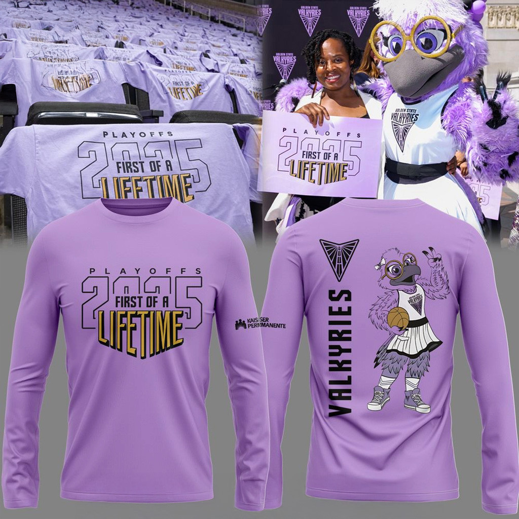 Golden State Valkyries Playoffs First Of A Lifetime 2025 Long Sleeve Shirt Valkyries Merch-1