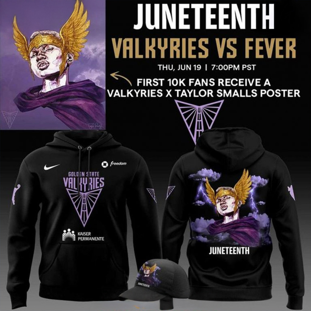 Golden State Valkyries x Juneteenth 2025 Special Hoodie Valkyries Merch Gifts For Husband-1