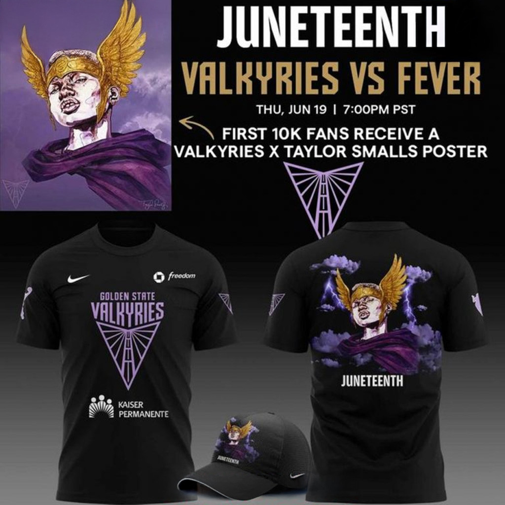 Golden State Valkyries x Juneteenth 2025 Special T-Shirt Valkyries Merch Gifts For Fans-1 Golden State Valkyries x Juneteenth 2025 Special T-Shirt Valkyries Merch Gifts For Fans-1