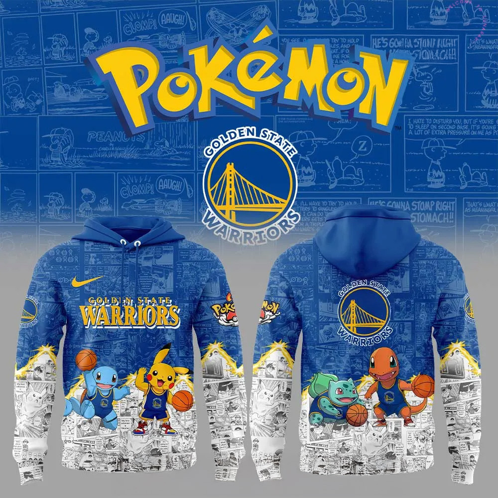 Golden State Warriors x Pokemon Special Hoodie Golden State Warriors Merch Dad Fathers Day Gifts-1