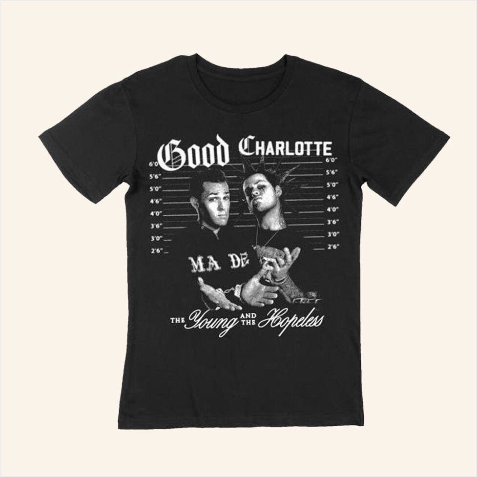 Good Charlotte Merch Old School Mugshot T-Shirt Birthday Gifts For Dudes Gifts For Best Friend-1