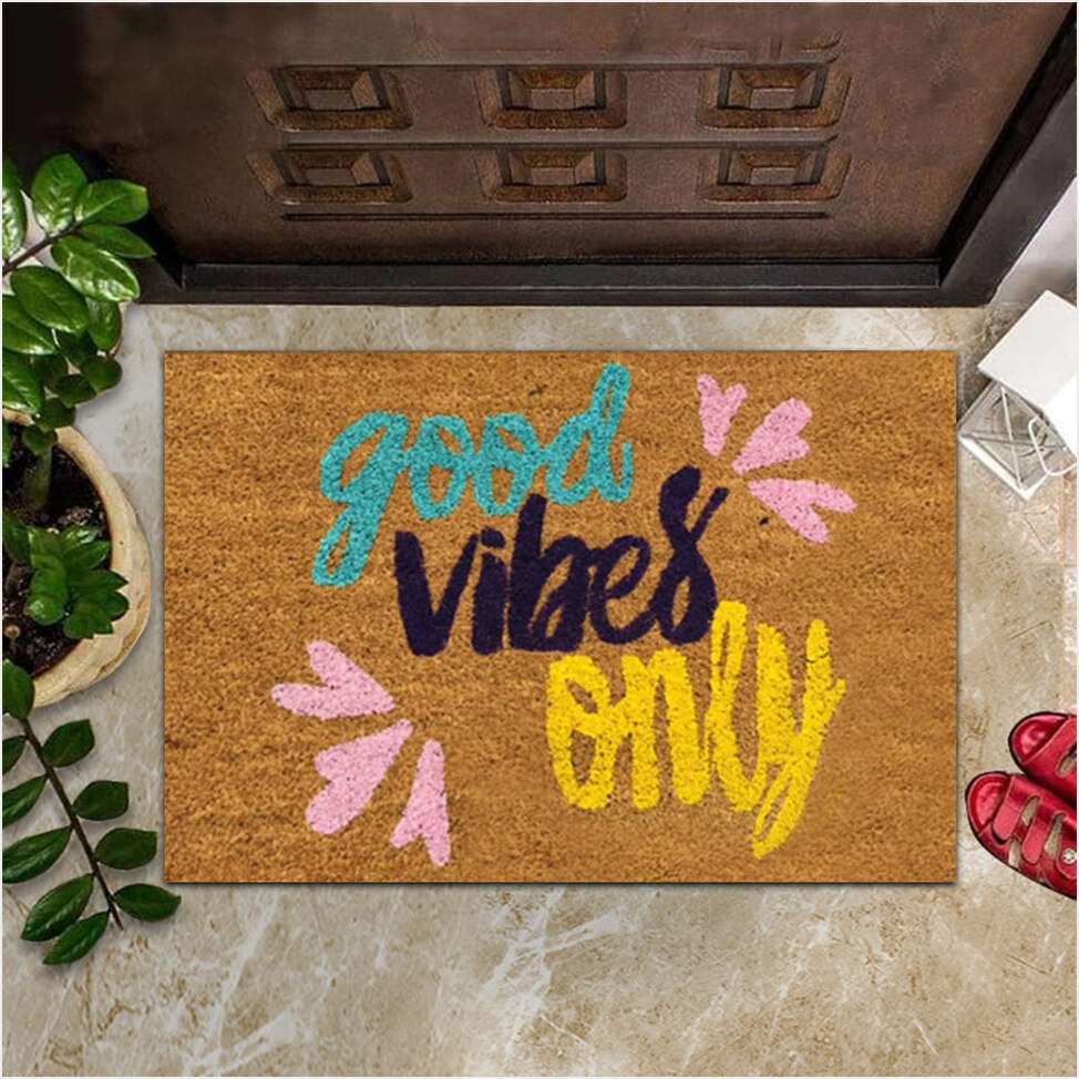 Good Vibes Only Doormat Funny Design Indoor Welcome Mat New Home Decor Gifts For Best Friend-1