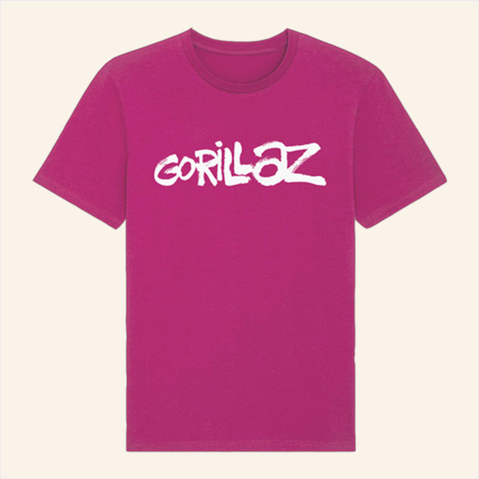 Gorillaz Merch 25 Graffiti Logo T-Shirt Pink Birthday Gift Ideas For Wife Gifts For Fans-1